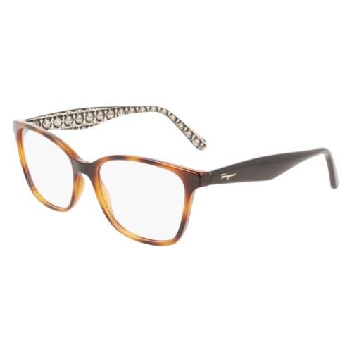 Salvatore Ferragamo SF 2918 214 Tortoise Eyeglasses 55/16/140 with SF Case