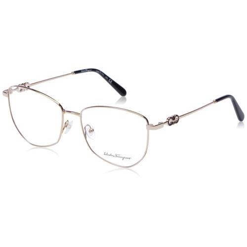 Salvatore Ferragamo SF 2214 770 Rose Gold Eyeglasses 55/16/140 with SF Case