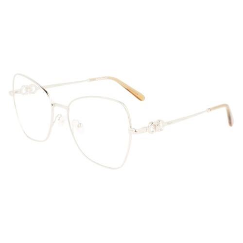 Salvatore Ferragamo SF 2221 712 Light Gold Silver Eyeglasses 55/17/140