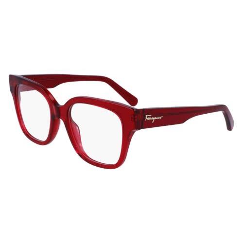 Salvatore Ferragamo SF 2952 612 Crystal Burgundy Eyeglasses 53/19/140