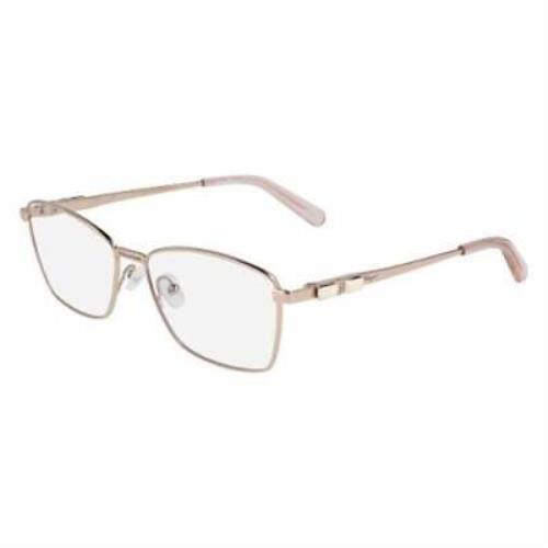 Salvatore Ferragamo SF 2198 688 Rose Gold Eyeglasses 55/15/140 with SF Case