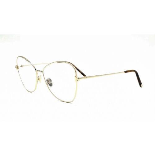 Tom Ford TF5738-B Eyeglasses 028 Gold/ Blue Light Lenses Size 56