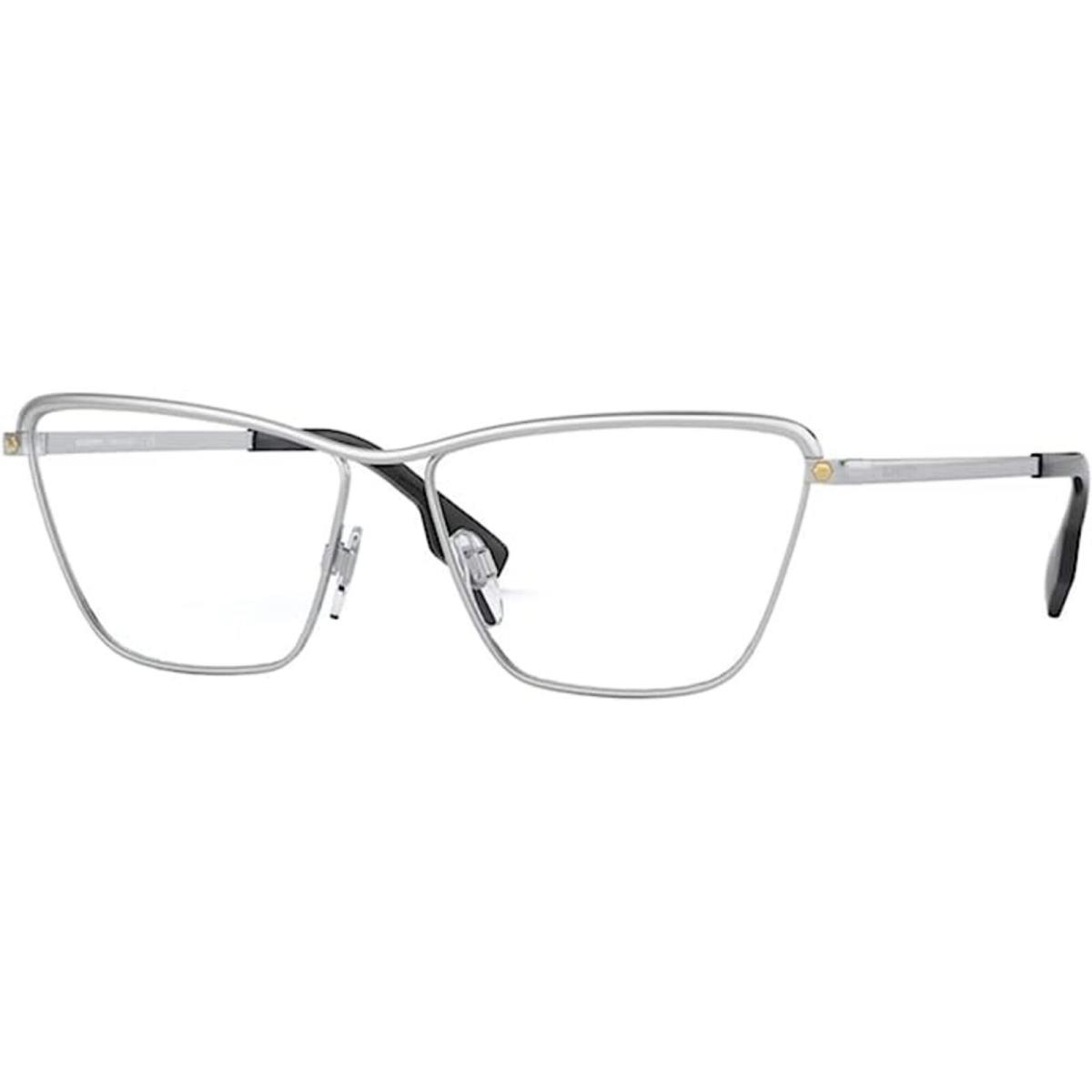 Burberry Women`s Eyeglasses Silver Metal Full-rim Frame Burberry 0BE1343 1303