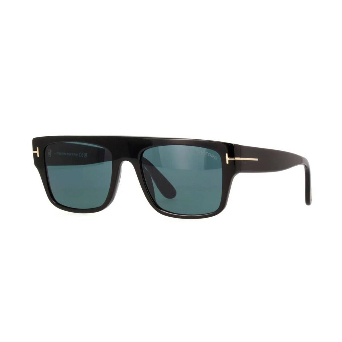 Tom Ford DUNNING-02 FT 0907 Shiny Black/blue 01V Sunglasses