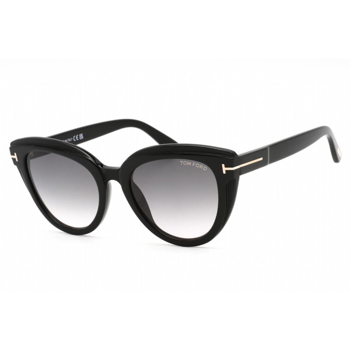 Tom Ford Tori FT0938 01B Sunglasses Black Frame Gradient Smoke Lenses 53mm