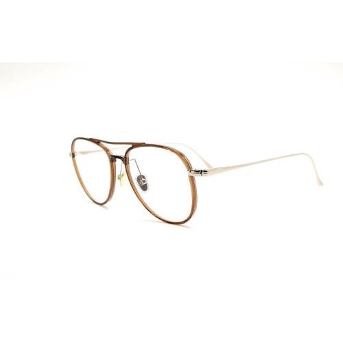 Tom Ford TF5666-B Eyeglasses 048 Dark Brown-gold /blue Light Size 52 - Frame: Dark Brown-Gold, Lens: