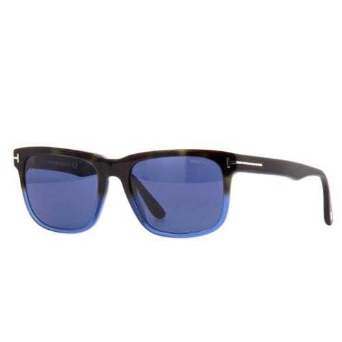 Tom Ford Stephenson FT0775-D 55V Sunglasses Multicolor Frame Blue Lenses 58mm - Frame: Dark Havana Blue, Lens: Blue
