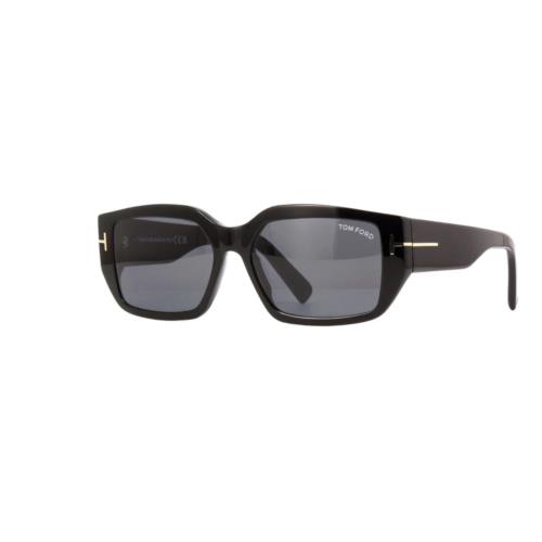 Tom Ford SILVANO-02 FT0989 01A Sunglasses Black Frame Smoke Lenses 56mm - Black Frame, Gray Lens