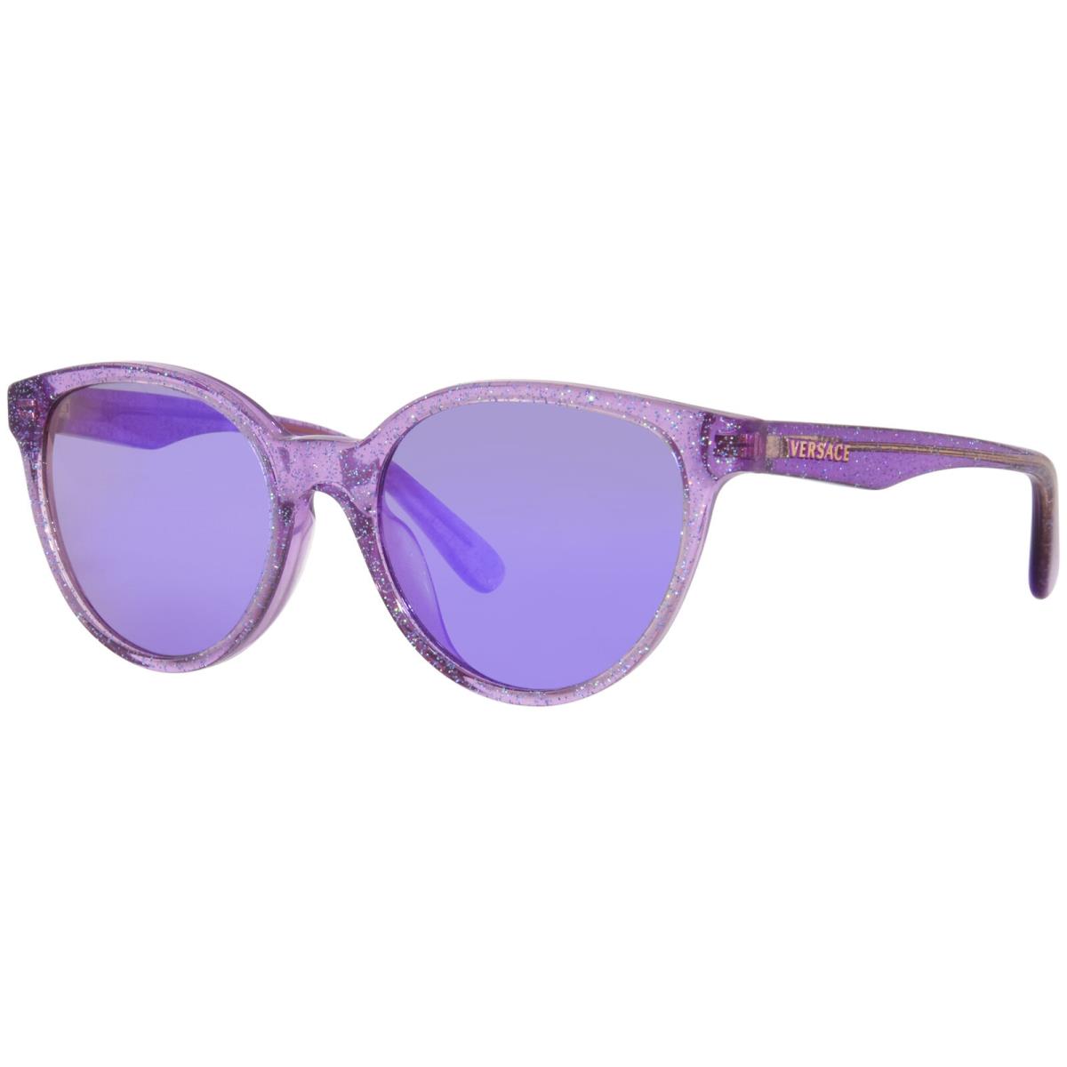 Versace VK4427U 53734V Sunglasses Youth Kids Girl`s Lilac Glitter/grey 46mm