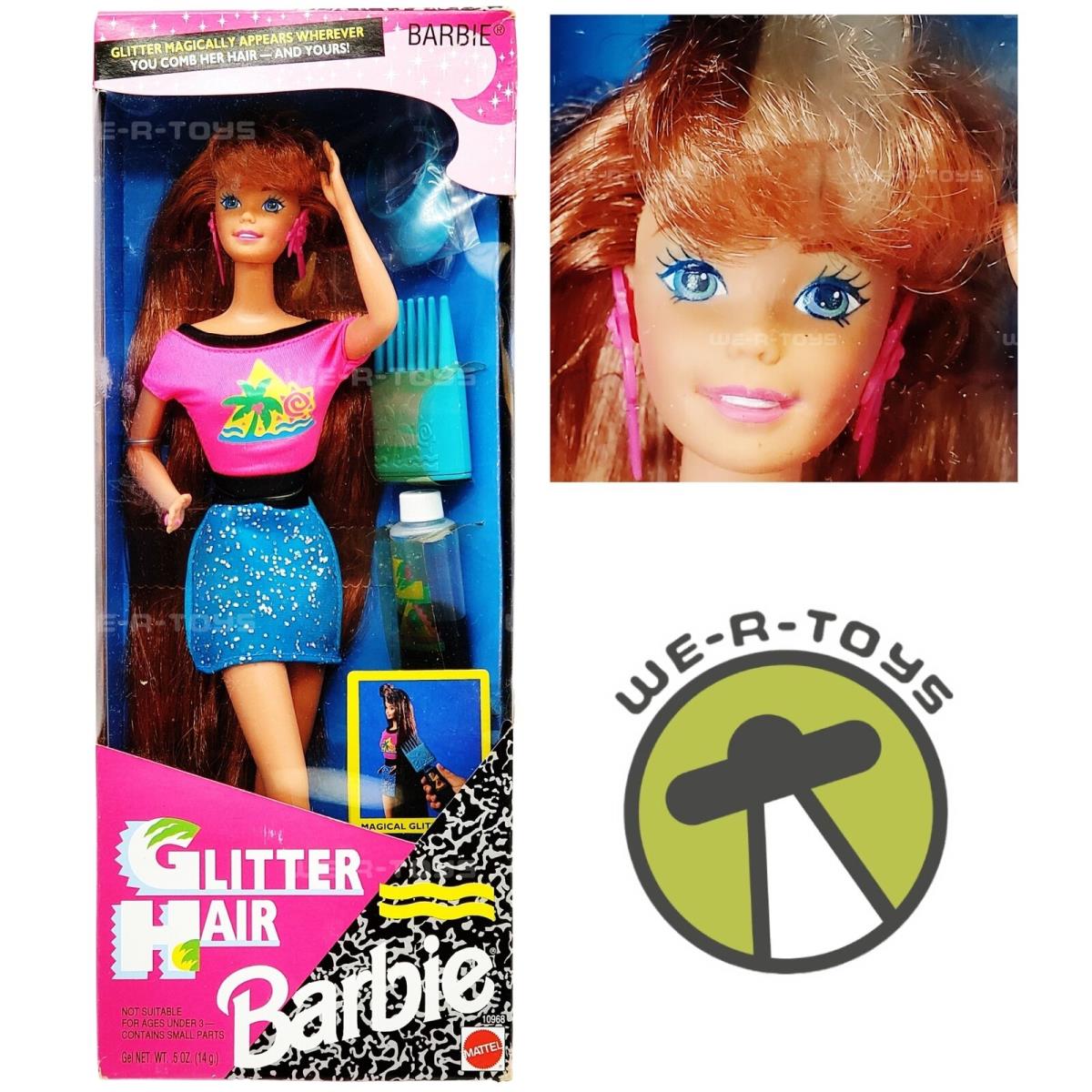 Barbie Glitter Hair Doll Redhead 1993 Mattel 10968 Nrfb