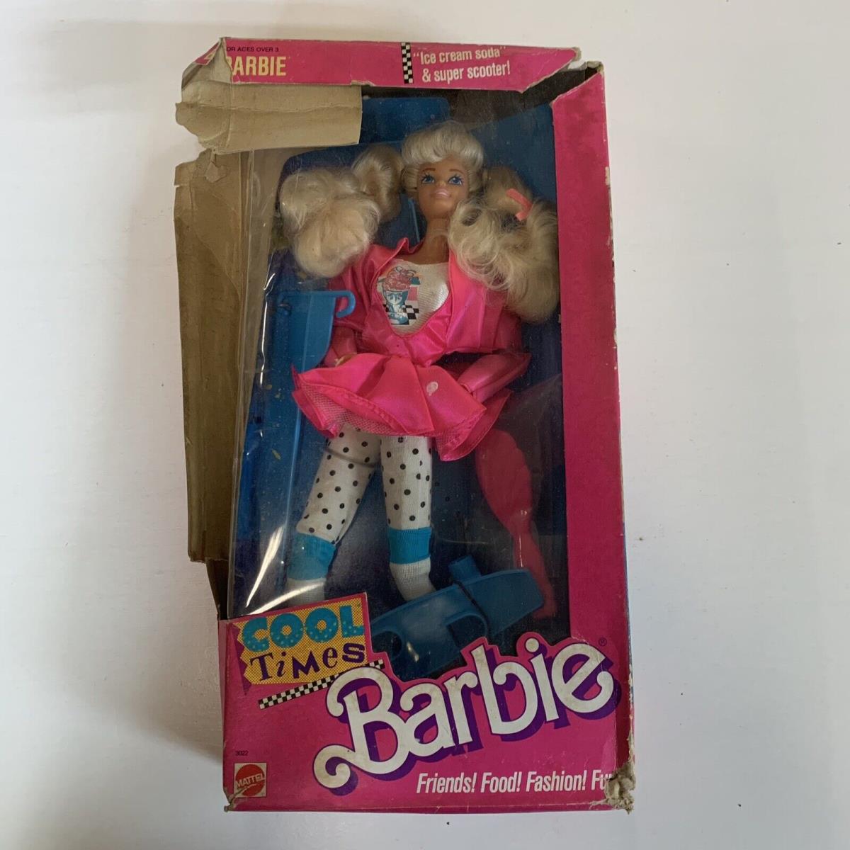 Vintage 1988 Cool Times Barbie Doll Mattel 3022 Nrfb 11.5 Blonde Ring Earrings