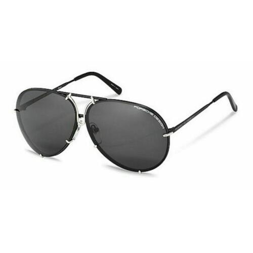 Porsche Design P8478 Polarized J Black Silver Sunglasses