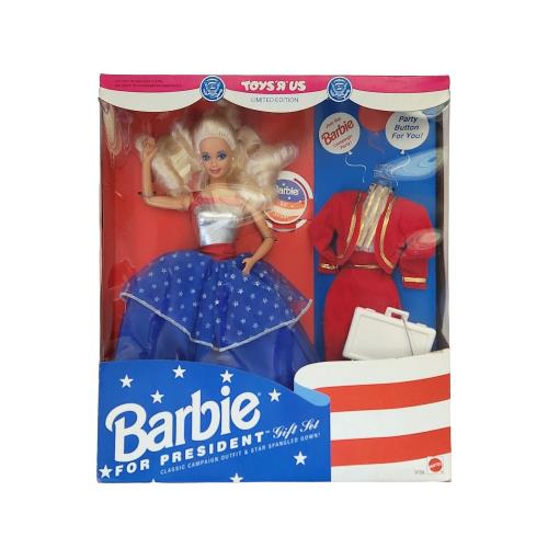 Vintage 1991 Barbie For President Doll Mattel 3722 Nos Toys R US