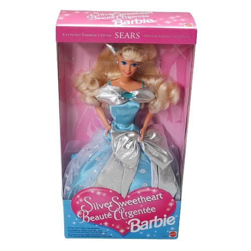 Vintage 1994 Mattel Silver Sweetheart Barbie 12410 Sears IN Box