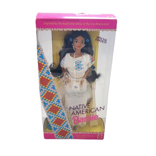 Vintage 1992 Native American Barbie Dolls OF The World 1753 Box