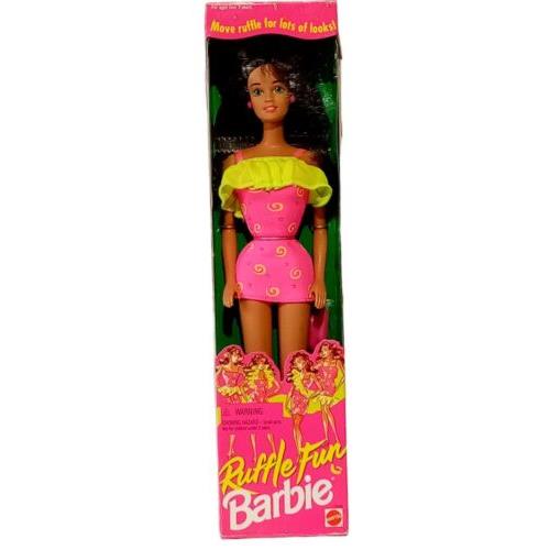 Ruffle Fun Barbie 12435 Dark Hair Vintage 1994 Nrfb Doll-mint Box
