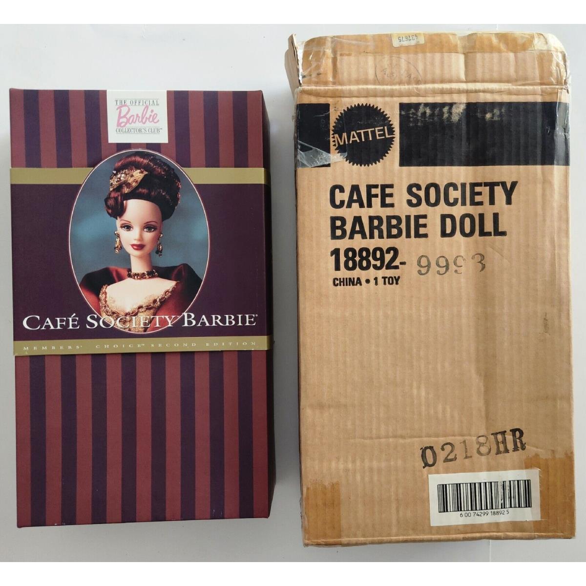 Barbie 1997 Cafe Society Members Choice Official Collectors Club 18892 Movie Box