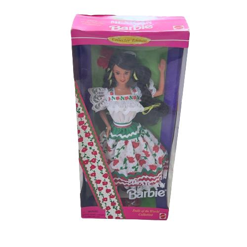 Vintage 1995 Mattel Mexican Barbie Dolls OF The World 14449 Box