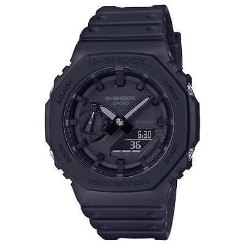 Casio Men`s Watch G-shock Black Resin Strap Anti-magnetic Ana-digital GA2100-1A1 - Face: Black, Dial: Black, Band: Black