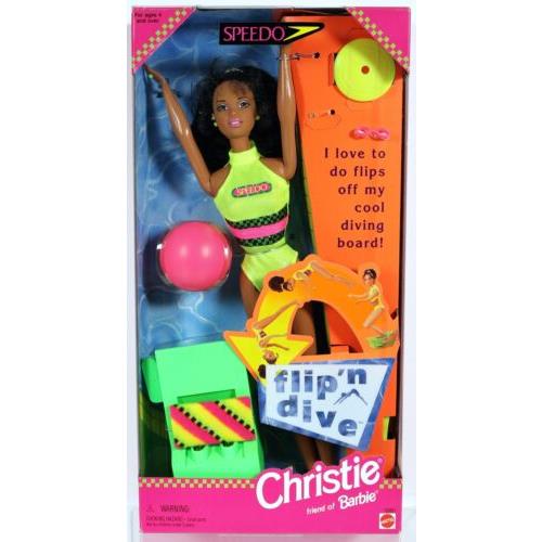 Speedo Flip n Dive Christie Friend of Barbie Doll 18981 Nrfb 1997 Mattel