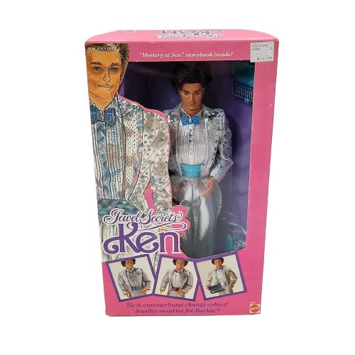 Vintage 1986 Mattel Jewel Secrets Ken Barbie Doll 1719 IN Box