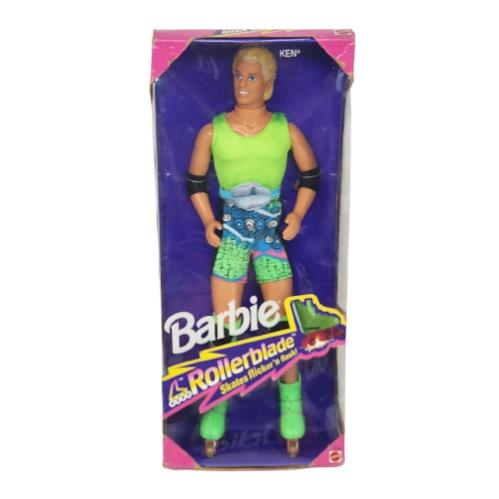 Vintage 1991 Mattel Barbie Rollerblade Ken Doll 2215 Skates Box