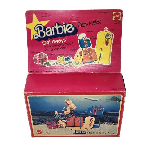 Vintage 1978 Mattel Barbie Doll Get Aways Play Paks 2317 Travel Luggage