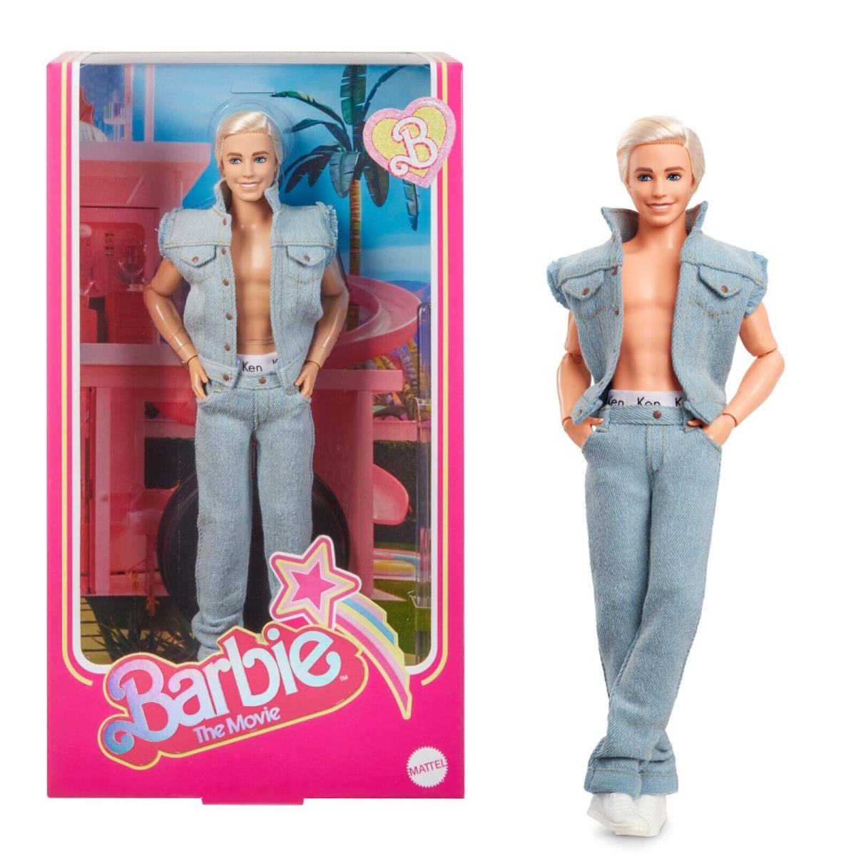 Barbie The Movie Collectible Ken Doll Wearing All-denim Matching Set with Orig