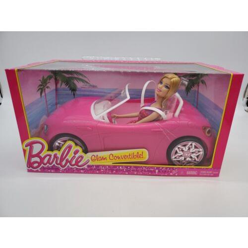Barbie Glam Convertible Barbie Doll and Car BJP38 2013