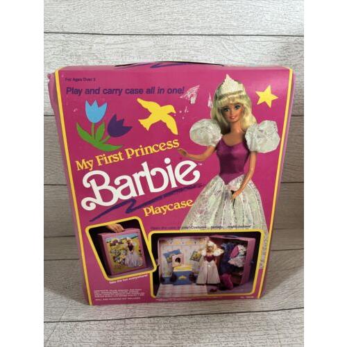 Vtg First Princess Barbie Carry Case Playcase 12020 1990 Mattel