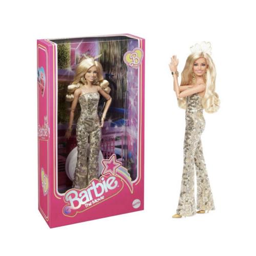 Barbie The Movie Collectible Doll Margot Robbie in Gold Disco Jumpsuit