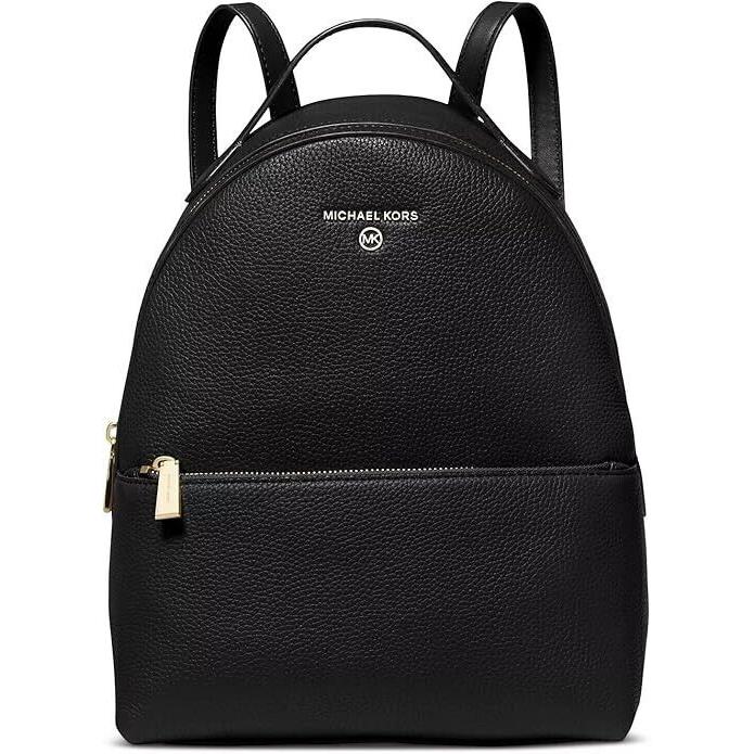 Michael Kors Womens Valerie Medium Logo Backpack 30F2G9VB2L-001 Black