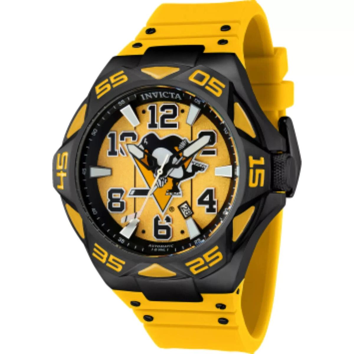 Invicta Nhl Pittsburgh Penguins 52mm Pro Diver Automatic Men`s Watch 42270