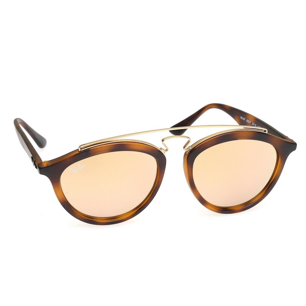 Ray Ban RB4257 Gatsby II 53-19-150 Mirrored Sunglasses S2232 - Frame: Brown, Lens: Brown