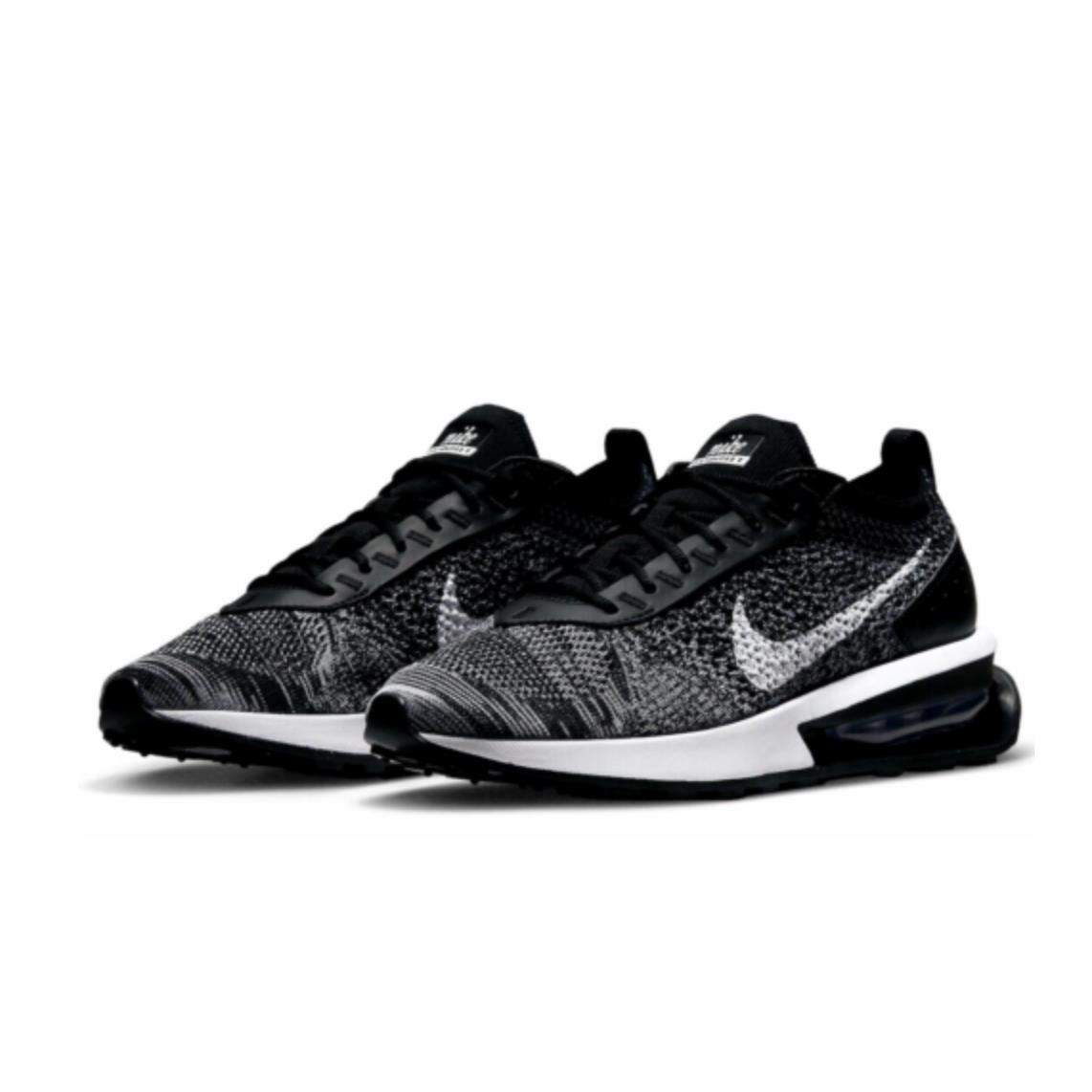 Nike Air Max Flyknit Racer Men`s Shoes Black White Sz 10.5 DM9073 001 - Black White