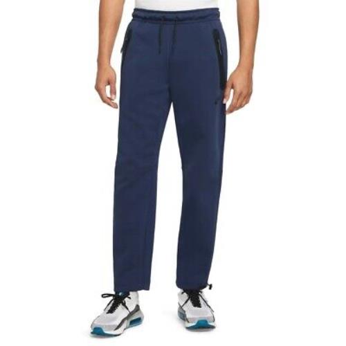 Men`s Nike Midnight Navy/black Sportswear Tech Fleece Pants DQ4312 222 - Navy