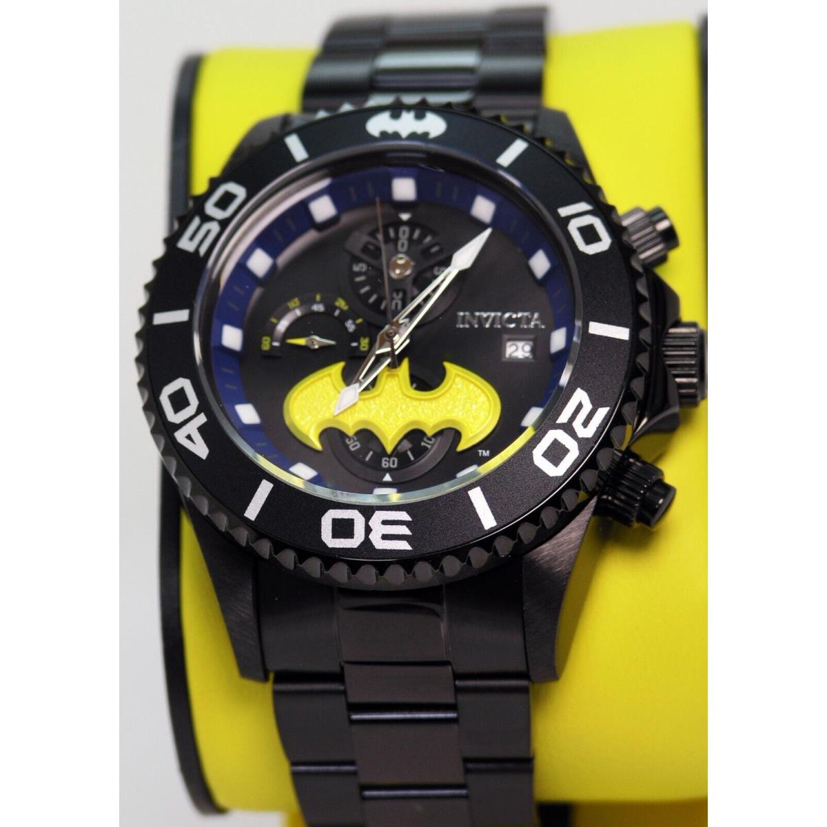 Invicta 40843 DC Comics Limited Batman Black Watch Chronograph 47MM Steel