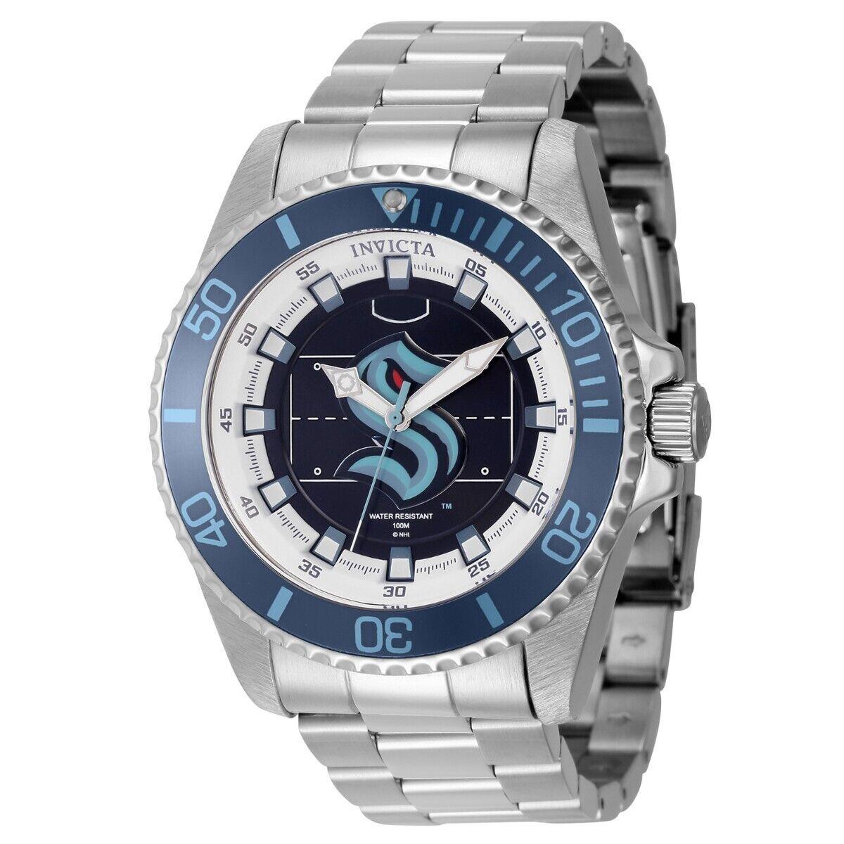 Invicta Nhl Seattle Kraken Men`s Watch - 47mm Steel ZG-42248