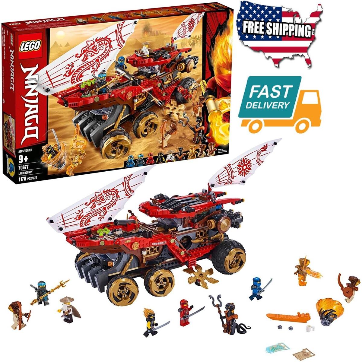 1178 Pieces Home Kids Toy Lego Ninjago Land Bounty 70677 Toy Truck Building Set