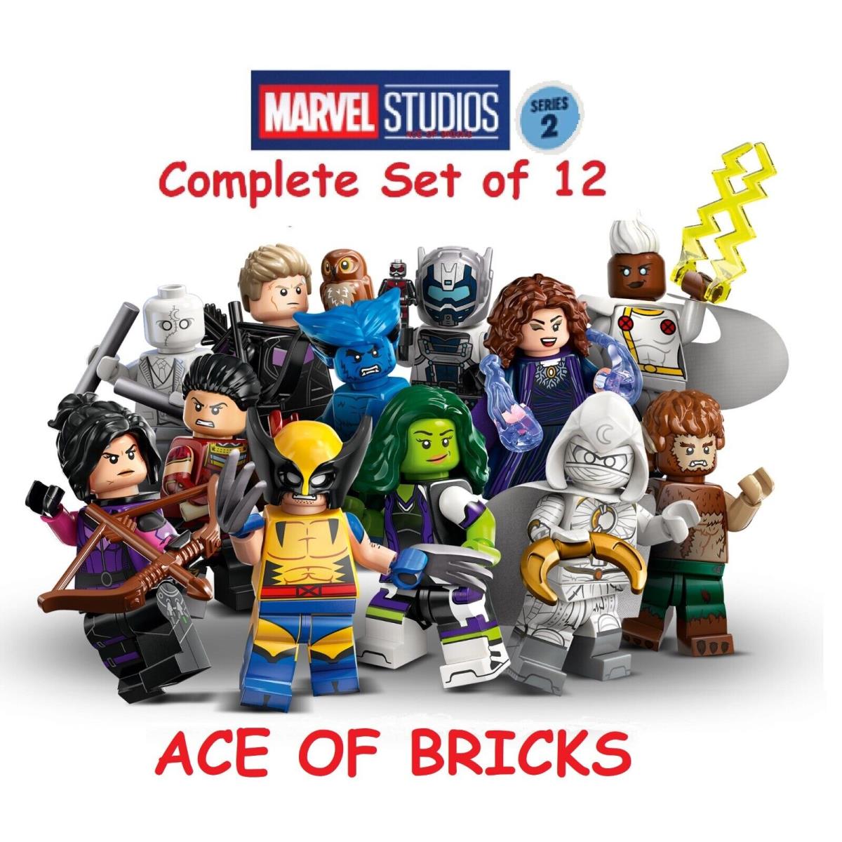 Lego Marvel Series 2 Minifigures 71039 - Complete Set of 12 IN Stock