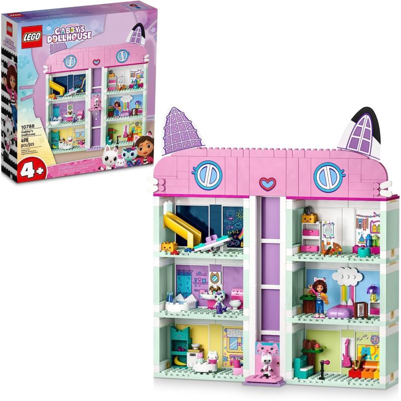 Lego Gabby s Dollhouse 10788 Building Toy Set 8-Room Playhouse Gift