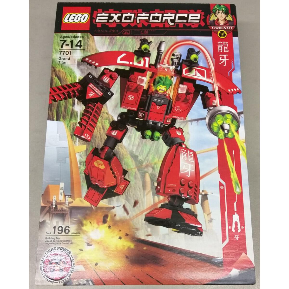 Lego Exo-force 7701 Grand Titan Mech Robot Light-up Brick Takeshi