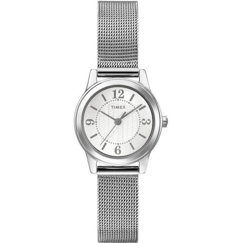 Timex Women`s Casey Silver-tone 25mm Dress Watch Mesh Bracelet T2p457