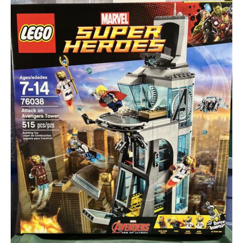 Retired Lego Marvel 76038 Attack on Avengers Tower Misb Misp Nos Thor