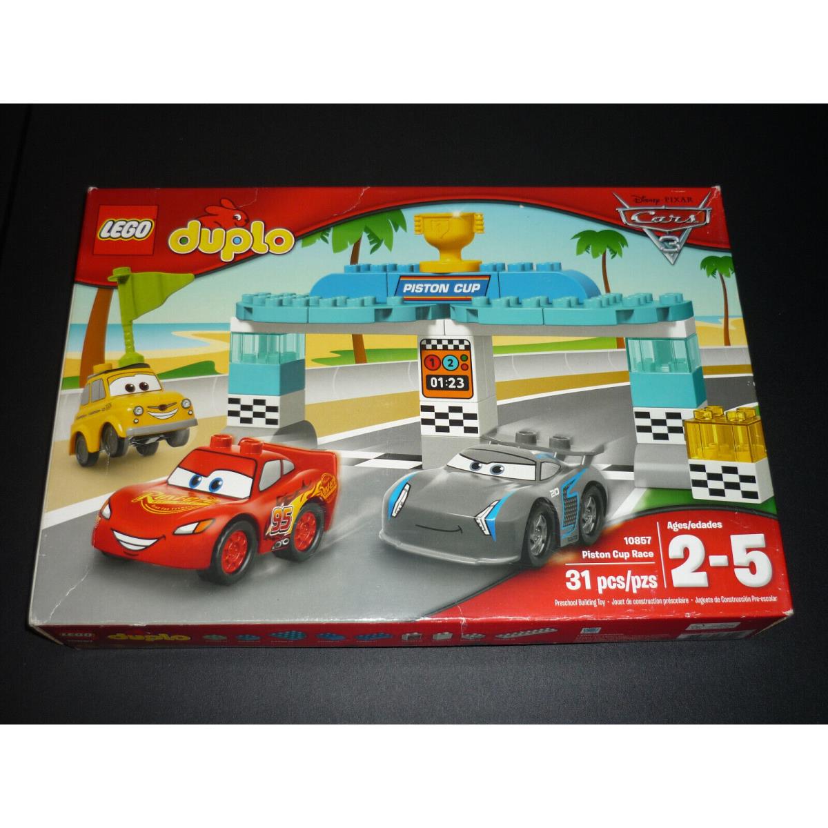 Lego Duplo Cars 3 Piston Cup Race Set 10857 Mcqueen Luigi Jackson Storm Mib
