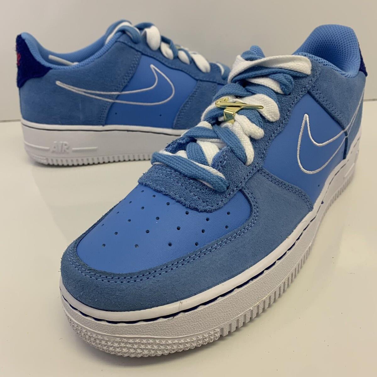 Nike Air Force 1 `07 LV8 Stone Shoes DB1561-400 GS Sizes 7y/ 8.5 Women No Lid - Blue