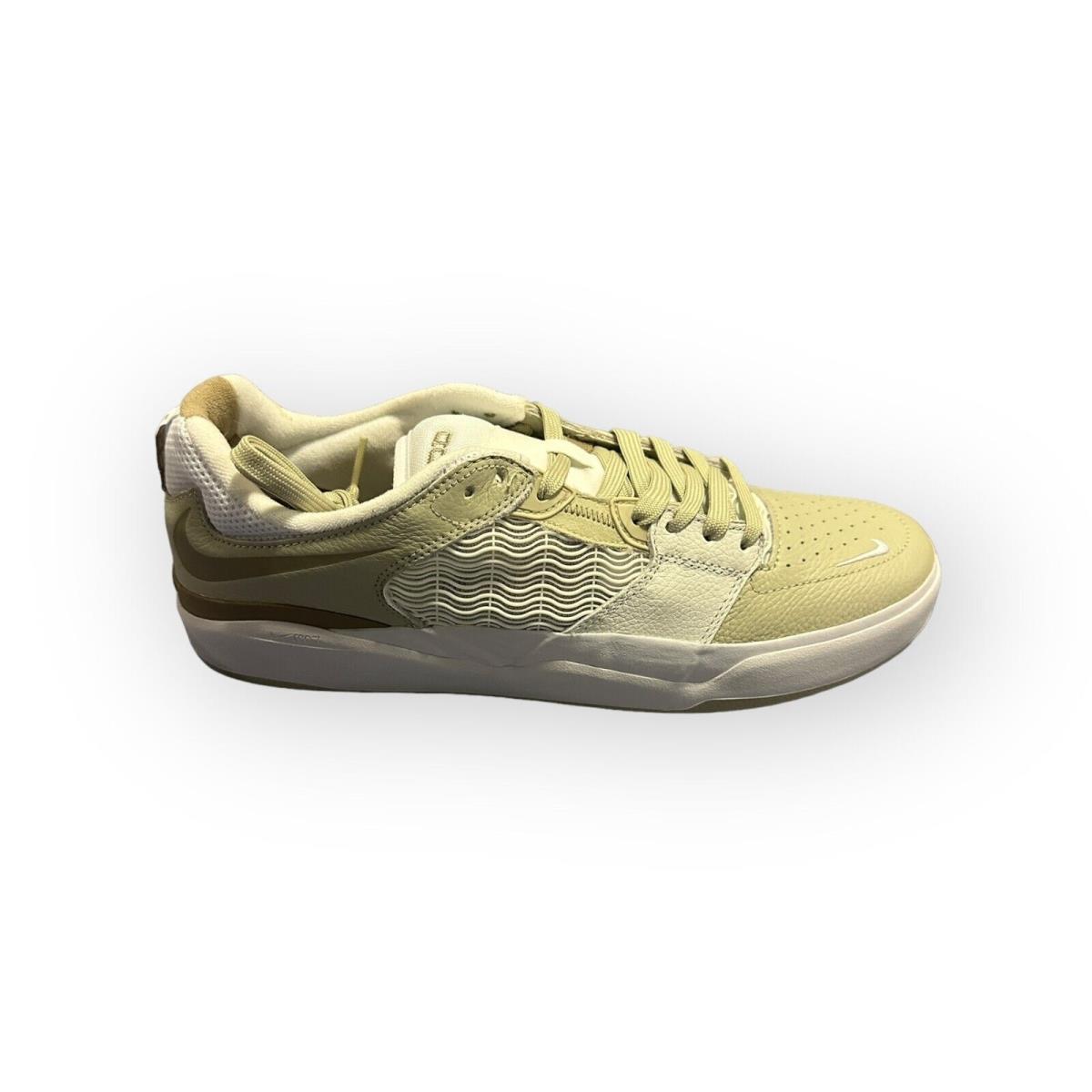 Nike Ishod Wair SB Light Stone Men`s Size 10.5 Skate Sneakers DH1030-100 - White