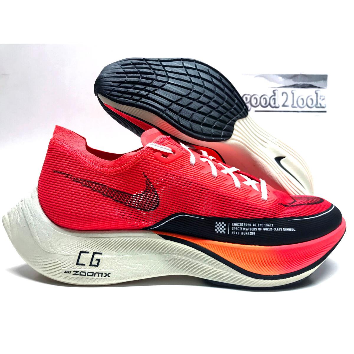 Nike Zoomx Vaporfly Next% ID Bright Crimson/black Size Men`s 12.5 DJ7037-991