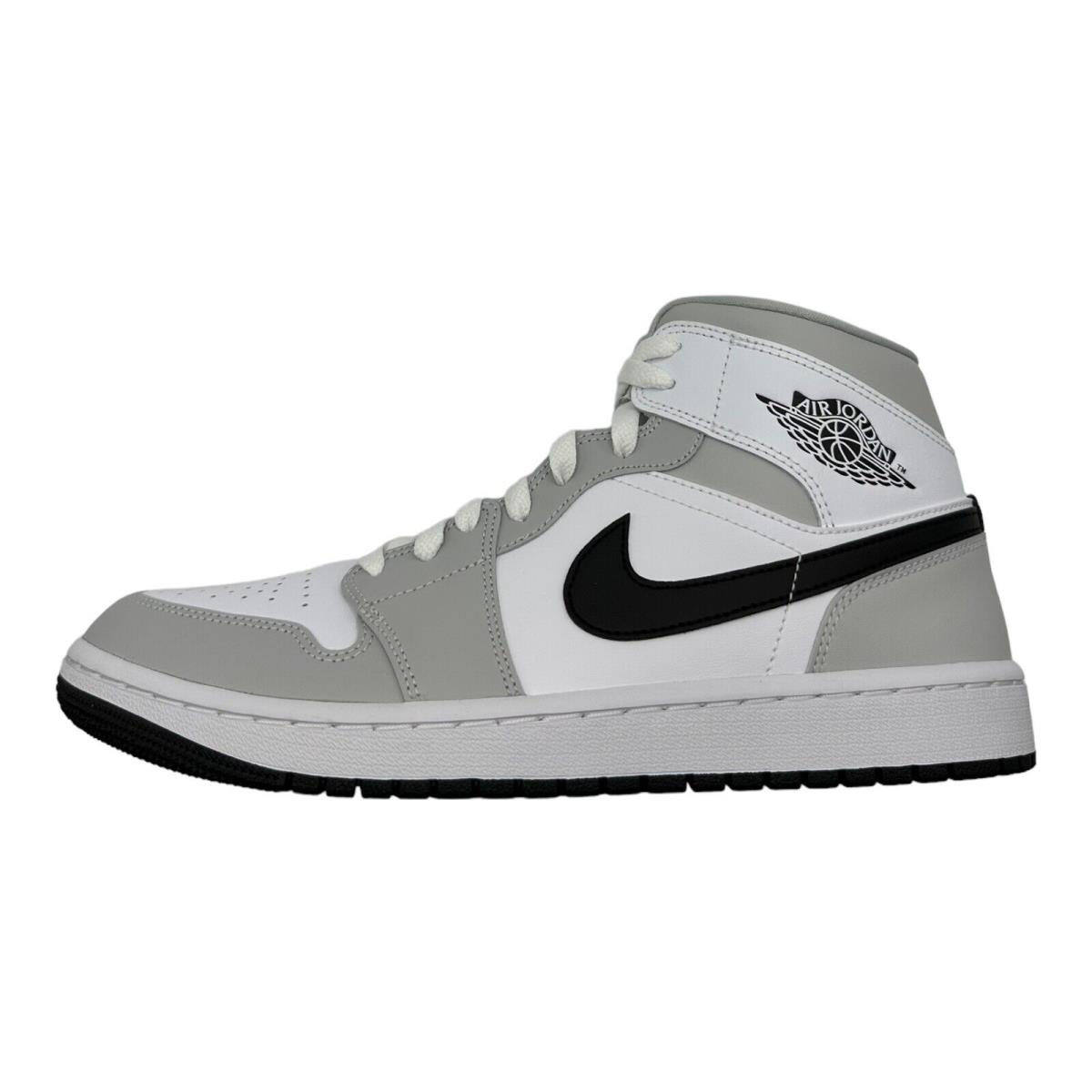 Nike Air Jordan 1 Mid Light Smoke Grey Fog White BQ6472-015 - Women`s Size 11 - Gray