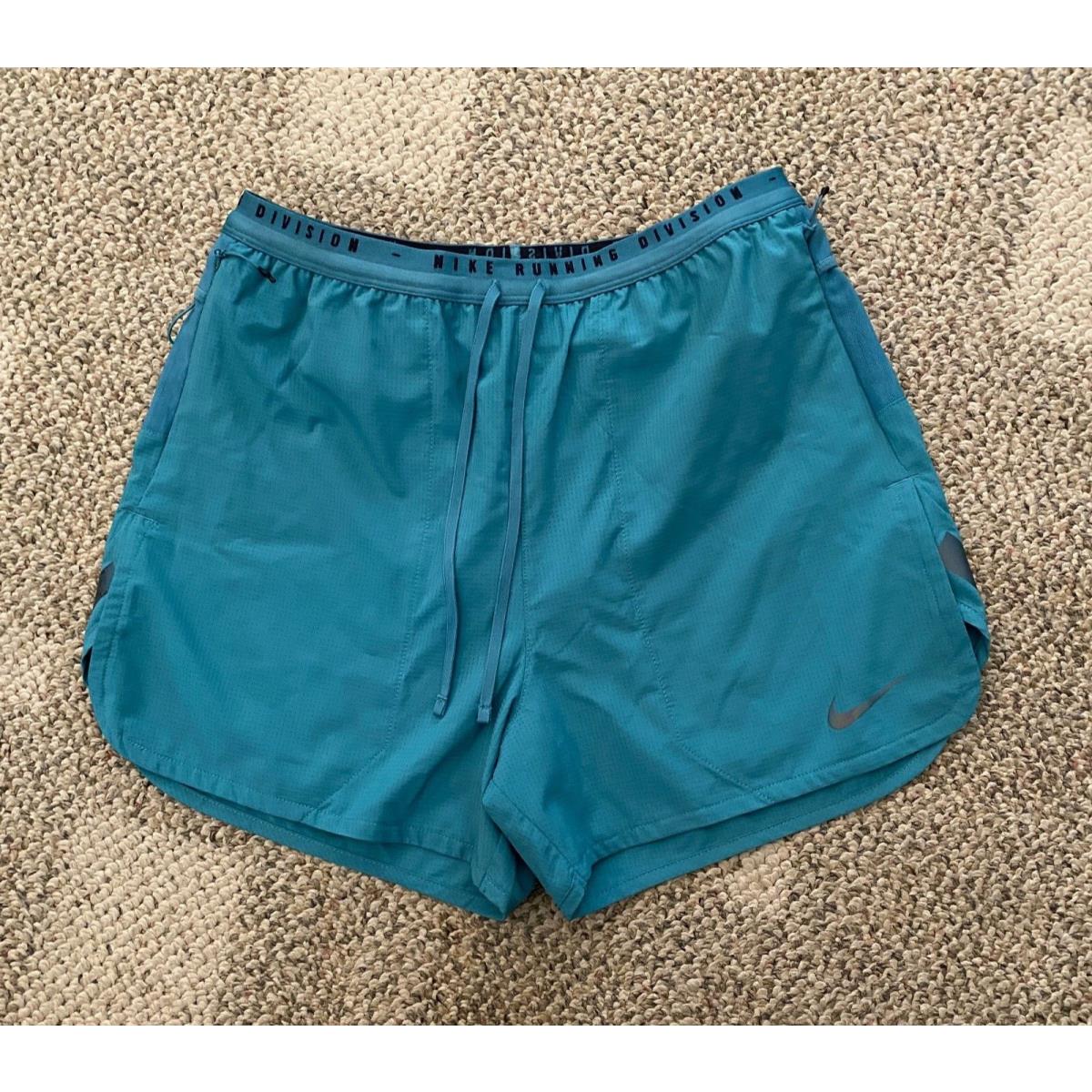 Mens M Nike Dry Adv Run Division 4 Brief-lined Running Shorts Green DV9291